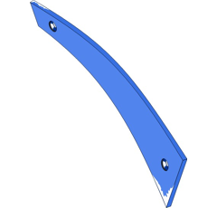 Streichblech-Streifen 2 - rechts SRP328P2M Rabe by Muzzi Industrie