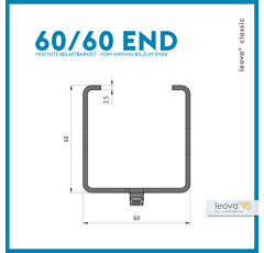 LEOVA® 60/60 END - Endpfahl - Bandverzinkt Z275