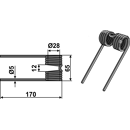 Dent de fenaison pour DEUTZ-FAHR VF16618868.86 adaptable - BlackSteel©