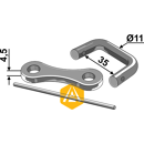 Kettenschloss Ø 11 x 4,5 mm für Düngerstreukette Nachbau  