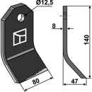 Fléau pour broyeur 140x80mm OMARV  adaptable - Blacksteel©