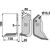Lame gauche pour Fraise/Rotavator HOWARD 9862 adaptable 