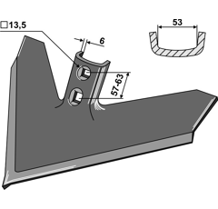 Gänsefussschar,460x6 mm Case IH Nachbau 043PWV1800