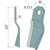 Gedrehtes Messer 220x80mm - rechte Ausführung - Röll Nachbau