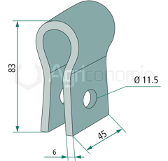 Bride 83 mm pour broyeur SPRAGELSE adaptable