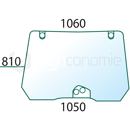 Pare-brise pour machine agricole DEUTZ-FAHR 0.014.3967.0 adaptable