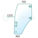 Vitre de porte G. pour machine agricole CASE IH 87302769 adaptable