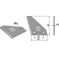 Couteau pour autochargeuse MARCHNER 3001 adaptable - Blacksteel©