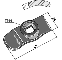Bride de fixation RUMPTSTAD RS 4311 adaptable - BlackSteel©