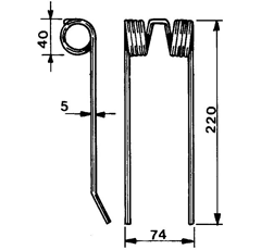 Federzinken für Mäher RIVIERE CASALIS 18608447 GW158 - Nachbau