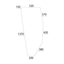 Vitre porte de cabine pour tracteur FIAT 5124414 adaptable