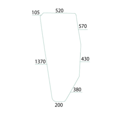 Seitenscheibe re/li - Landmaschine FIAT 5124414 - Nachbau