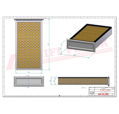 Filtre à air adaptable HIFI FILTER SC70020