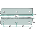 Contre-couteau pour presses à balles 237 x 61 x 6 mm WELGER 0982200200 - 1104031001 adaptable