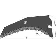 Couteau pour KRONE 332970.1|332970.0 adaptable- BlackSteel©