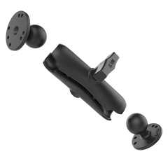 Support complet 2 platines rondes - bras standard - Ø 3,81 cm | RAM