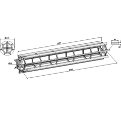 Rouleaux cage à barres lisses 2000 mm adaptable BlackSteel©