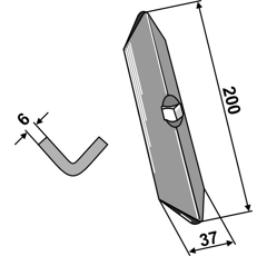 Soc droite pour semoir AMAZONE adaptable 