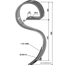 Kultureggenzinken mit Schar 1B241232 Amazone / BBG Nachbau
