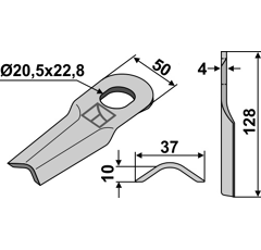 Couteau pour faucheuse TAARUP 56110300 adaptable - Blacksteel©