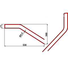Dent de fenaison pour andaineur CLAAS 9021111 adaptable - BlackSteel©
