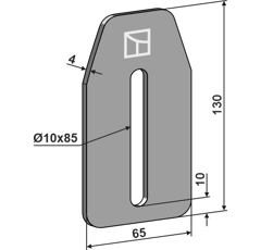 Rasqueta para gradas rotativas VOGEL U. NOOT RA173601 adaptable - Blacksteel©