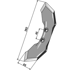 Doppelherzschar K32 101400048 Kongskilde Nachbau