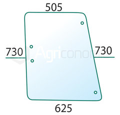 Vitre latérale D/G pour machine agricole JOHN DEERE L61159 adaptable