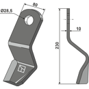 Couteau droit pour broyeur SAUERBURGER 0.004.10.49211 adaptable - Blacksteel©