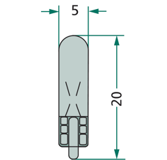 Ampoule 12V - 1,2W - 7,5 lm