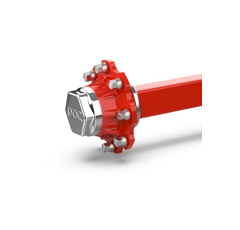 Demi-essieu sans freins carré de 70mm 6 goujons et voie de 500mm type X | MONROC