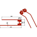 Dent de fenaison pour CLAAS 9024822 adaptable - BlackSteel©