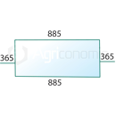 Vitre arrière pour machine agricole LAMBORGHINI 0.9231.255.0 adaptable