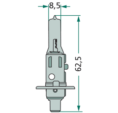 Halogenglühlampe H1 - 12 V / 55 W Nachbau