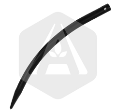 Dent de fourche courbée percée 480 mm adaptable