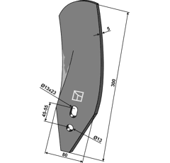 Leitblech - links - RF22689 | Kverneland - Nachbau
