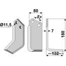 Fräsmesser - rechts 624401N Howard by Muzzi
