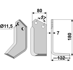 Fräsmesser - rechts 624401N Howard by Muzzi