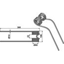 Dent de fenaison pour faneuse DEUTZ-FAHR VF16607564.86 adaptable - BlackSteel©