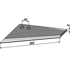 Aileron gauche pour RABE 6342.12.11 adaptable - BlackSteel©