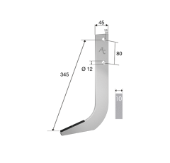 Dent pour butteuse GRUSE DPG0345 adaptable