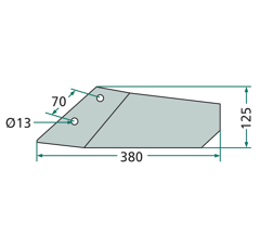 Soc à ailette droit coudé pour LEMKEN 3374420 adaptable