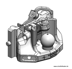 Kugeleinsatz Kugel 80,W= 390 S32, SchwarzJohn Deere 