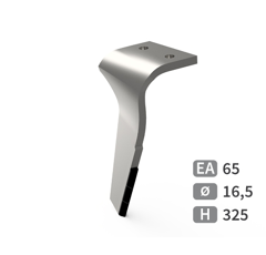 Dent de herse rotative Gauche 3 plaquettes carbure triangulaires SULKY 980145 adaptable