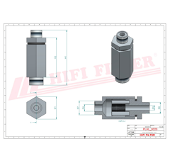 Filtre hydraulique adaptable HIFI FILTER SH66190