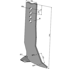 Dent pour décompacteur GREAT PLAINS P11464 adaptable