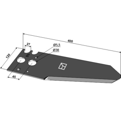 Couteau pour autochargeuse KRONE 339.176.2 adaptable- BlackSteel©