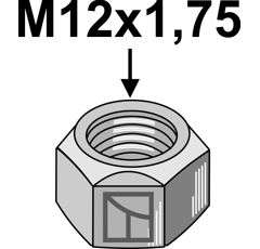 Mutter M12x1,75 für Häcksler LEMKEN – Nachbau  