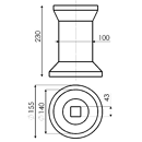 Bobine intermédiaire diamètre 136 / 158 - 230 mm