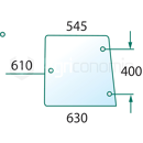 Vitre latérale D/G pour machine agricole CASE IH 1332422C1 adaptable